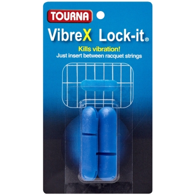 Tourna tłumiki drgań Vibrex Lock On niebieskie - 2 sztuki